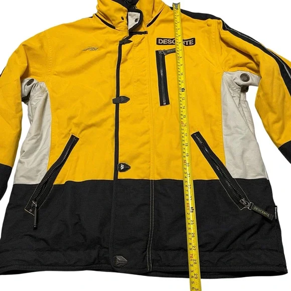 Descente Ski Snowboard Jacket Men’s Small Yellow Dermizax Waterproof Full Zip - Picture 4 of 14